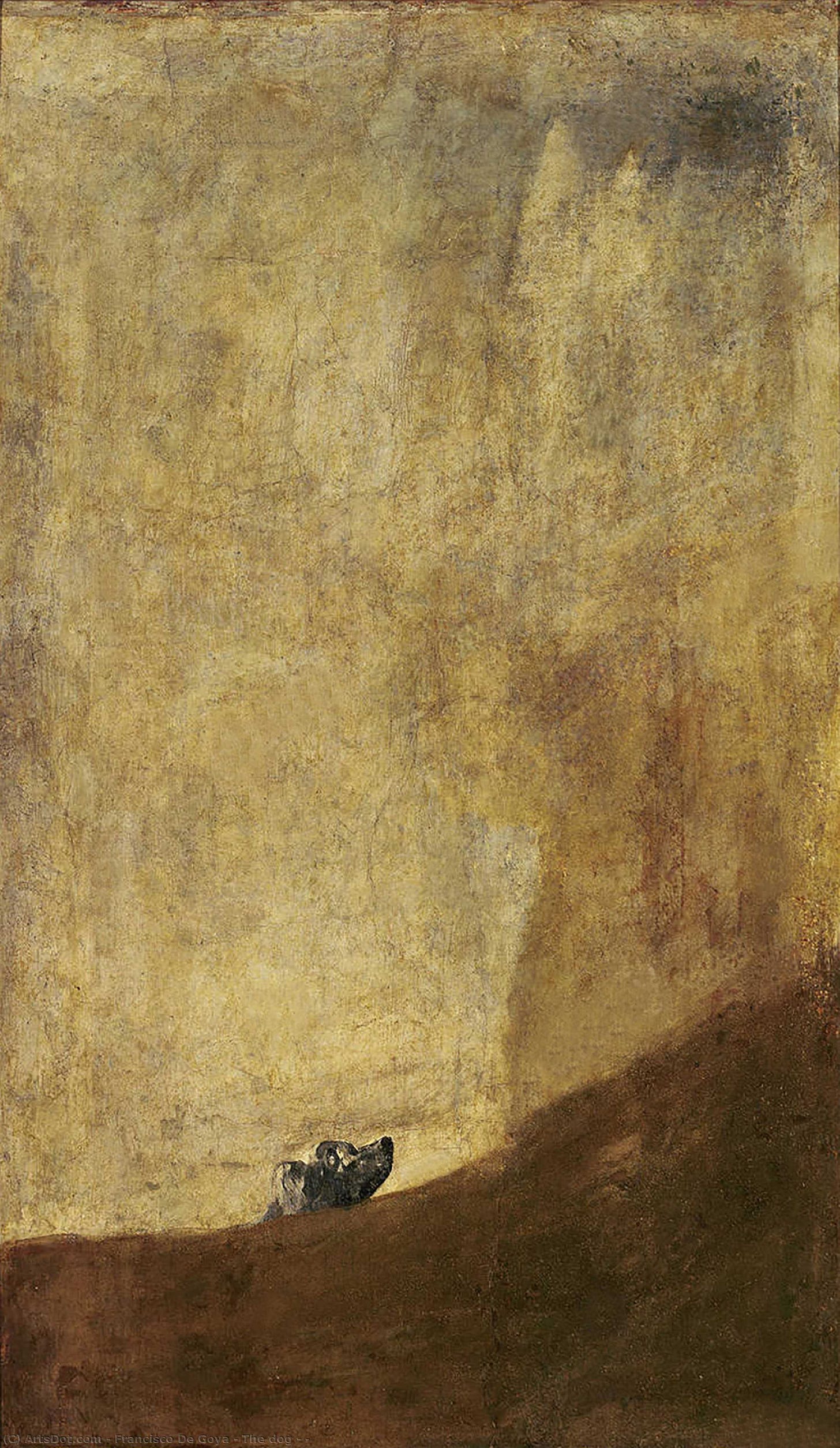 Museum Art Reproductions The dog - -, 1823 by Francisco De Goya (1746-1828, Spain) | ArtsDot.com