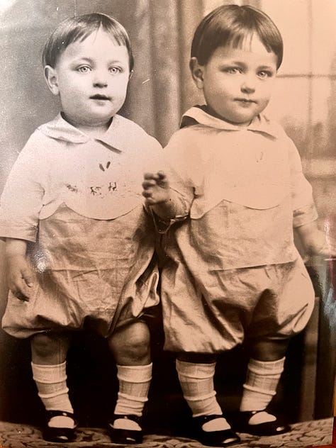 Larry and Anthony; Larry WWII; Larry and son Michael