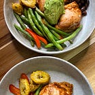 Peruvian chicken bowls with roasted plantains