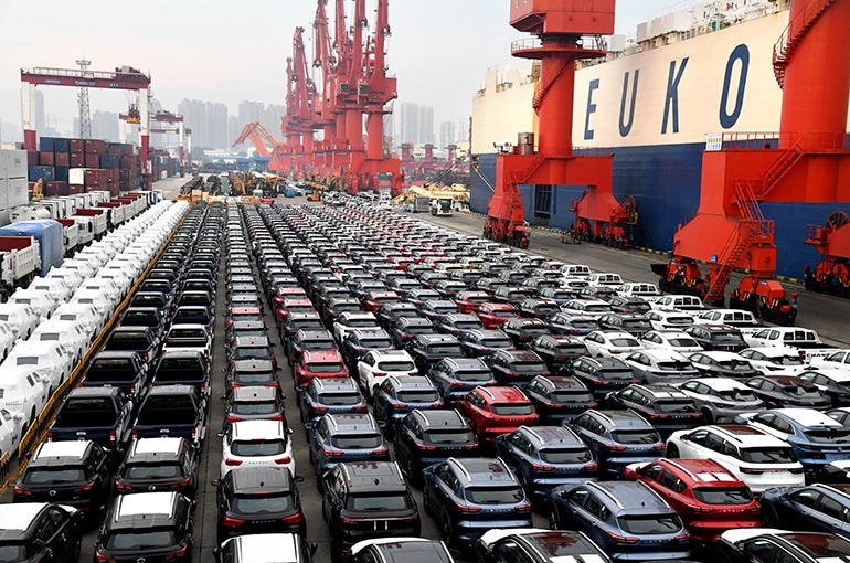 China Beats Japan for First Time as World's Top Car Exporter in First  Quarter
