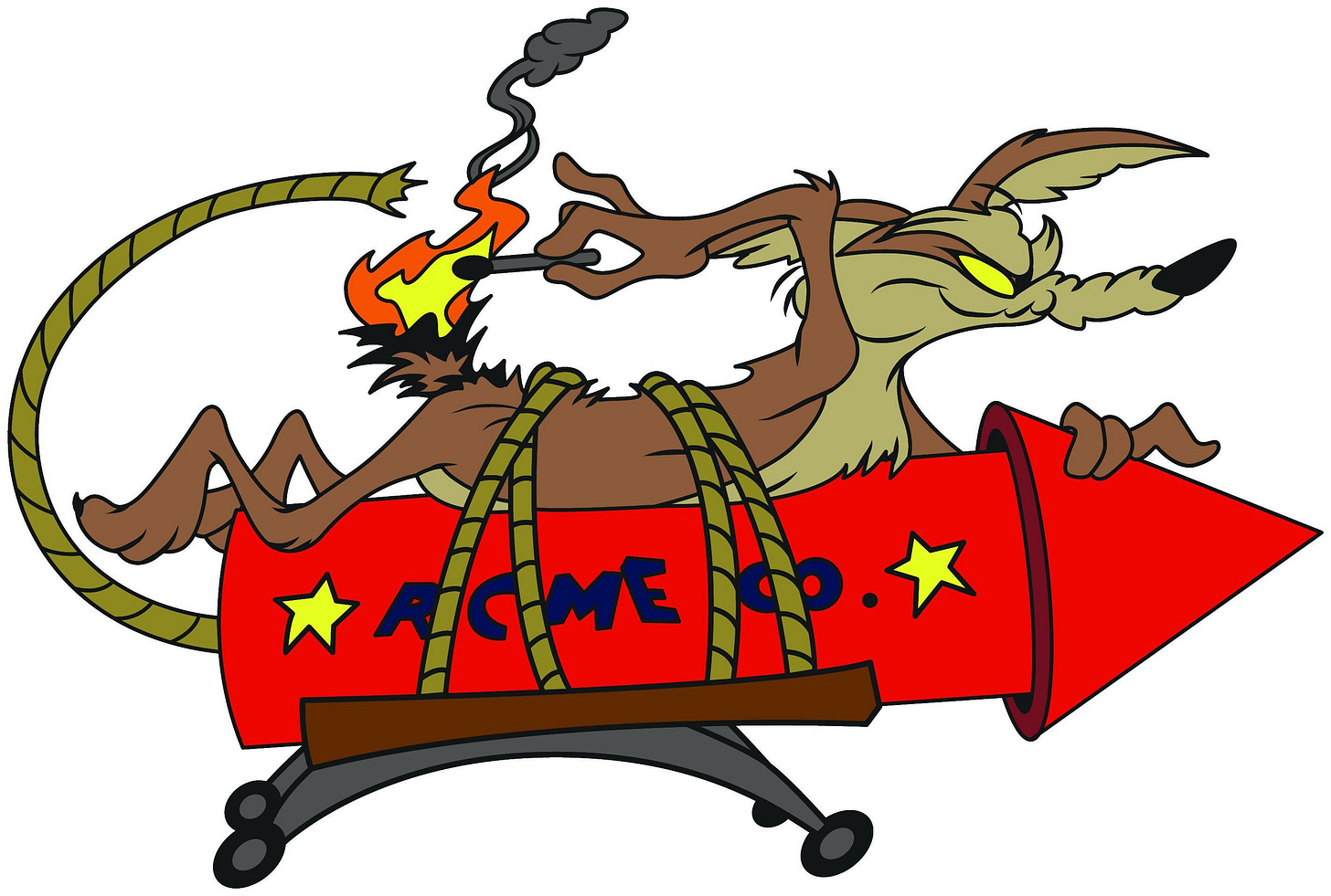 Wile E Coyote ACME Rocket Logo Vinyl Decal / Sticker 10 | Etsy in 2021 ...