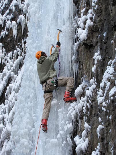 Columbia Gorge Waterfall Ice Climbing