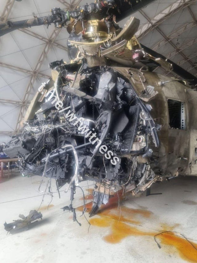 Destroyed CH-47 Chinook : r/Helicopters