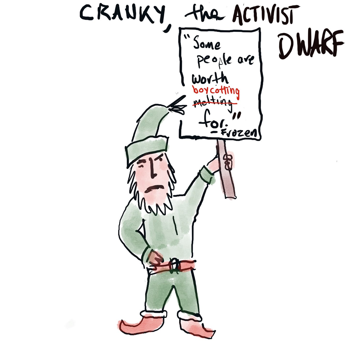 Dwarf protests the Kimmel firing