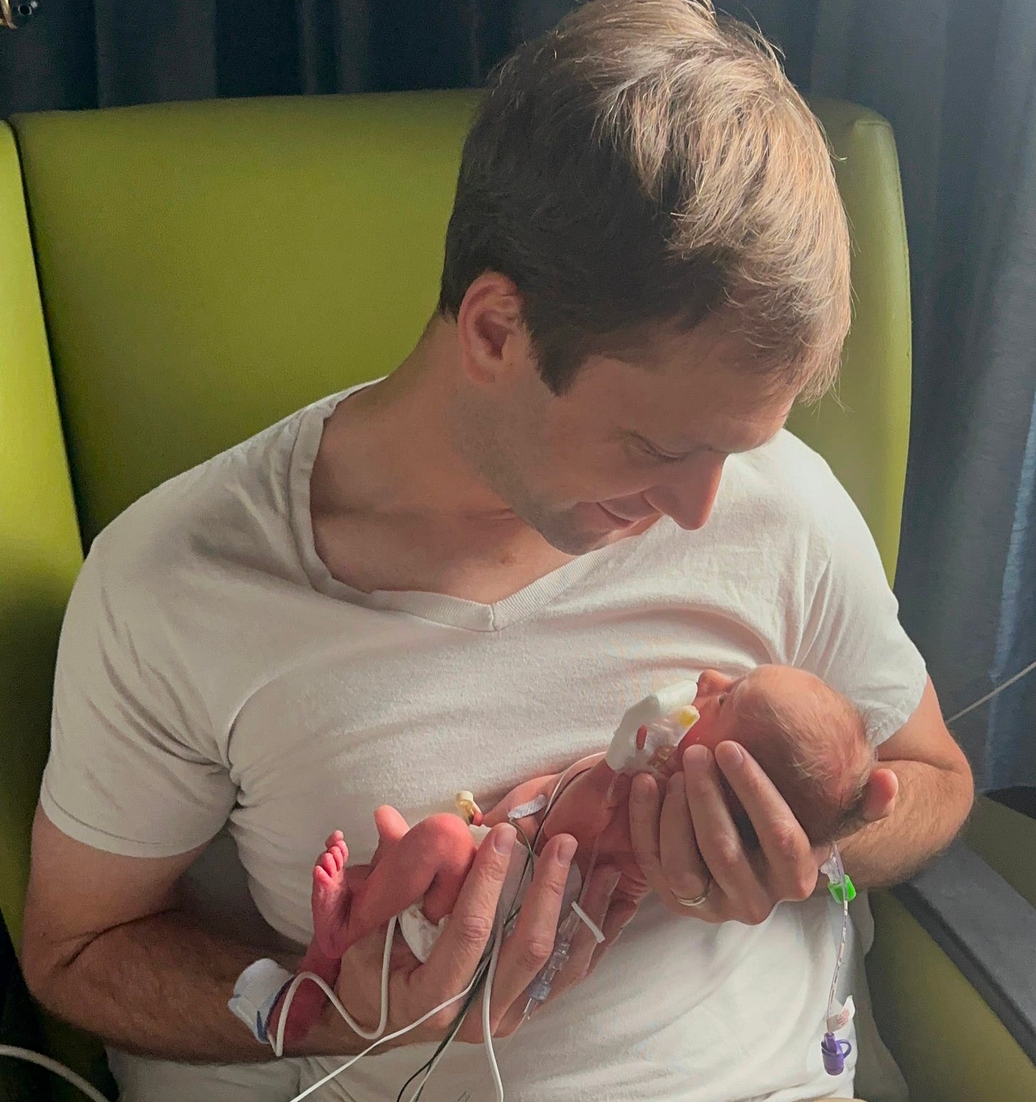 Me with Luke in his first week of life Me with Luke in his first week of life