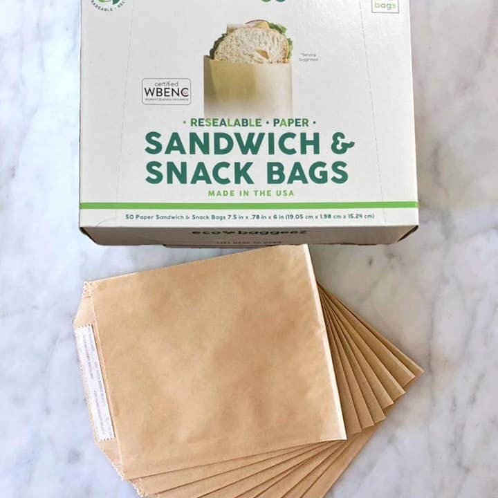 Eco Baggeez - Wholesale Food Storage Wrap/Bag - Biodegradable Earth Friendly Paper Sandwich & Snack Bag