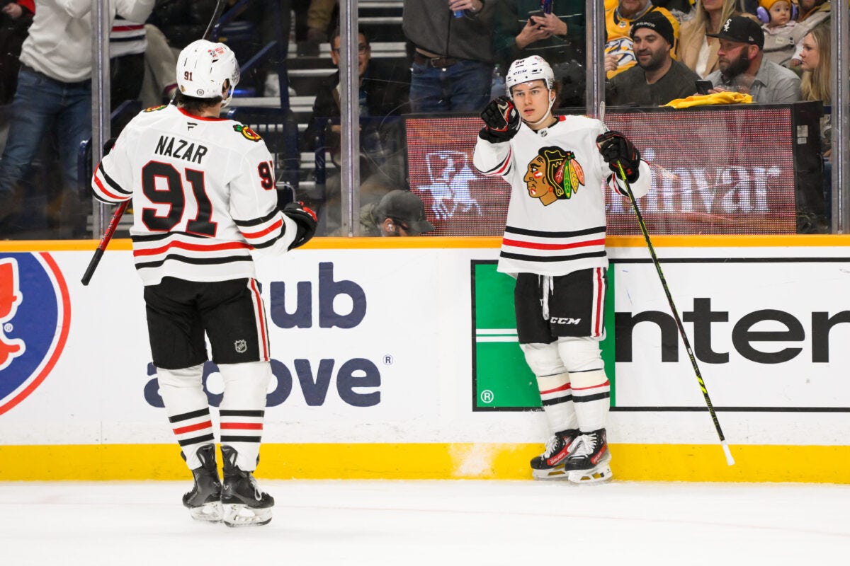 Frank Nazar Connor Bedard Chicago Blackhawks
