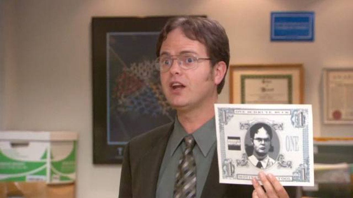 Start your own 'Schrute Bucks' system - The Globe and Mail