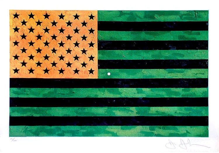Jasper Johns, Flag, 1969, Lithograph