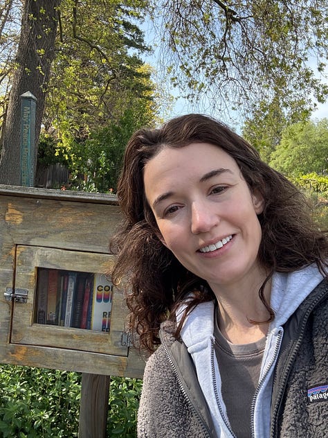 Photos of my wonderful college friends stocking their local little free libraries with Confidence and The Comedown