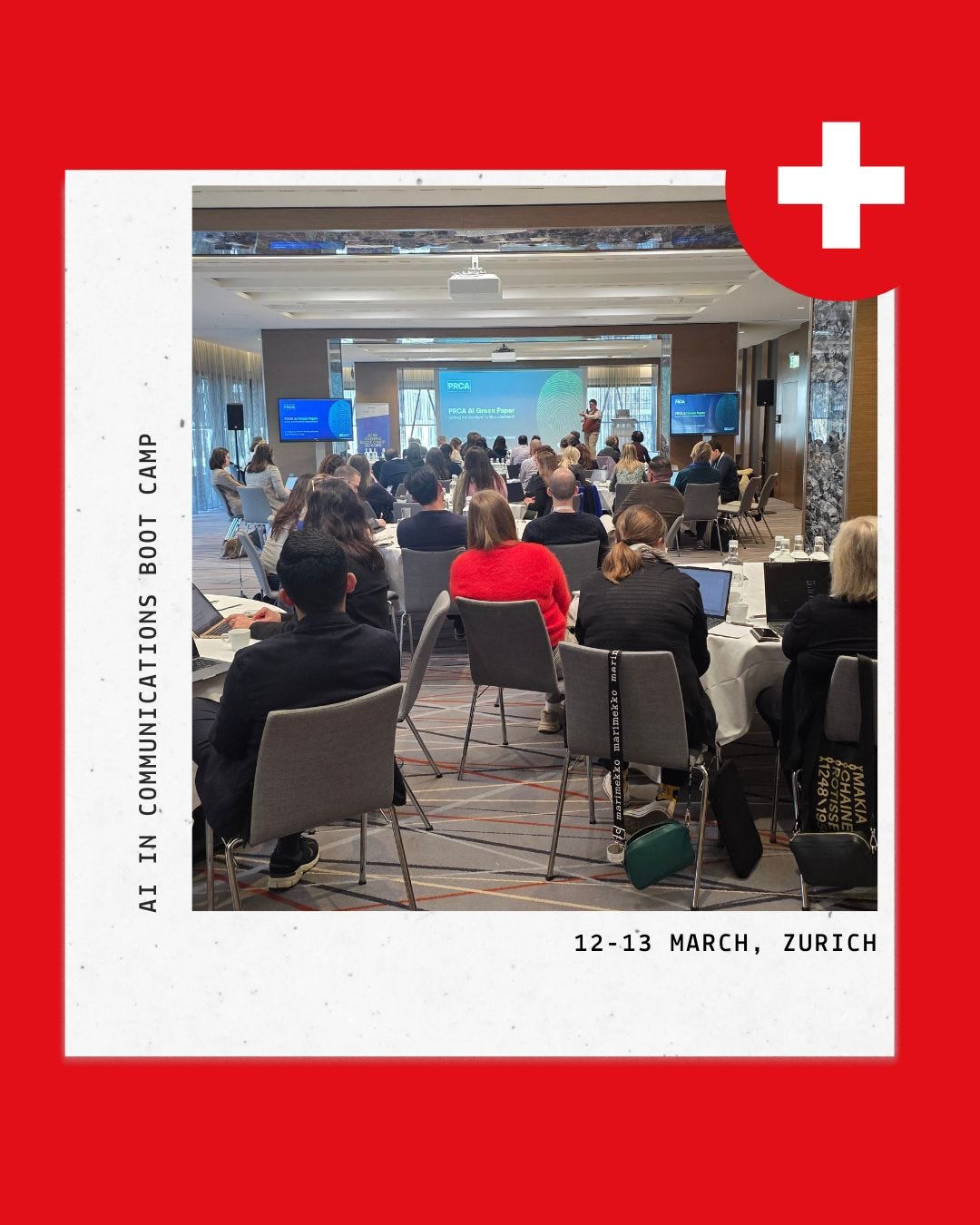 Stuart Bruce speaking at The P World AI in Communications boot camp in Zurich Stuart Bruce speaking at The P World AI in Communications boot camp in Zurich