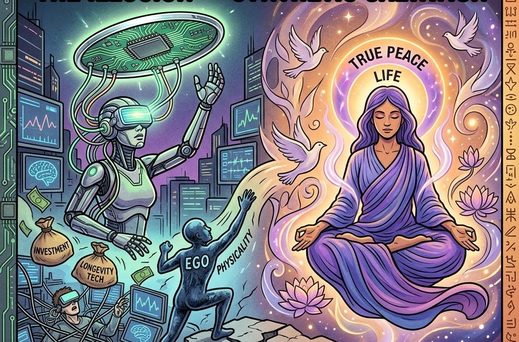 Transhumanism and spirituality article illustration.