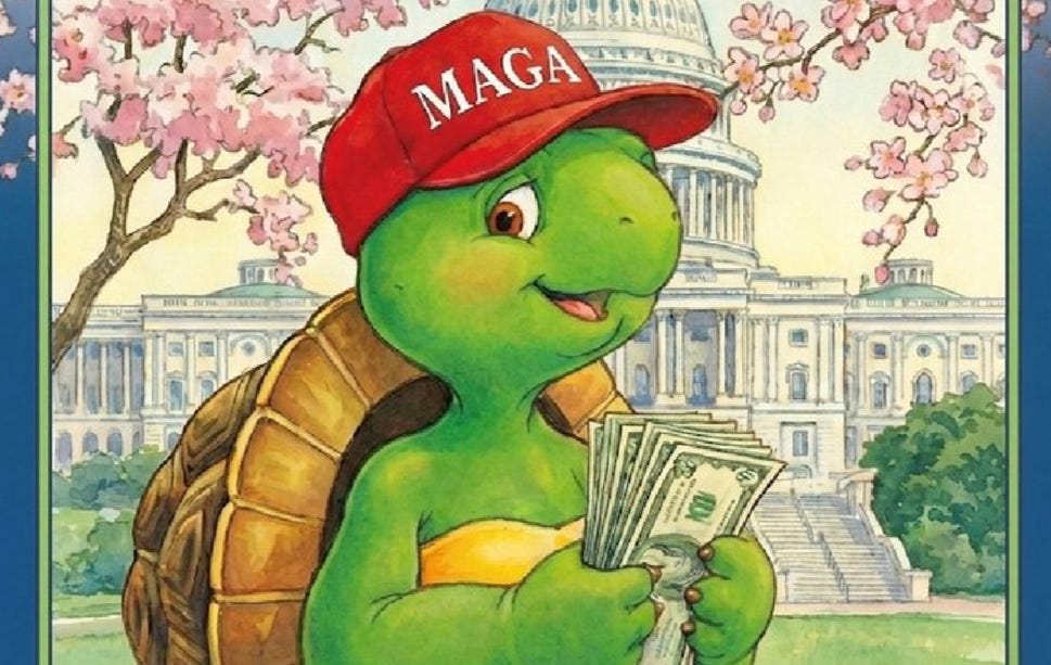 Turtle Secretary Franklin the Turtle used and abused by Secretary Scott Bessent