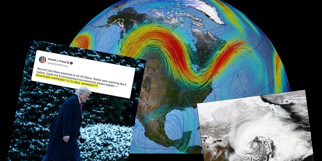 Exploring Extreme Winter Weather in a Human-Heated Climate