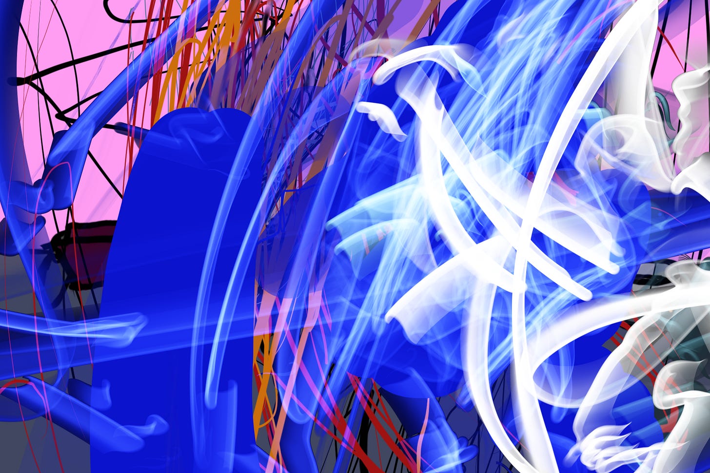 The cover image, mostly scribbled over in various colors