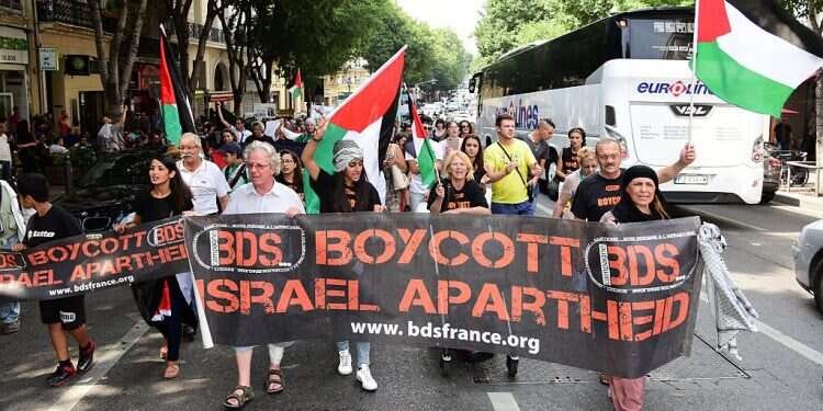 A BDS rally in 2019. Source: Israel Hayom