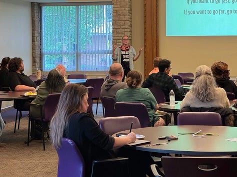 photos of attending learning about co-ops