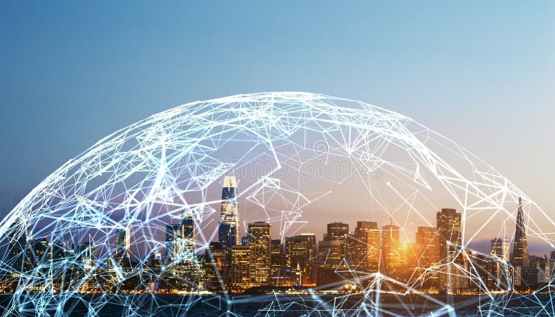 Smart City Concept Technology Network Overlay Futuristic Connections Stock  Photos - Free & Royalty-Free Stock Photos from Dreamstime