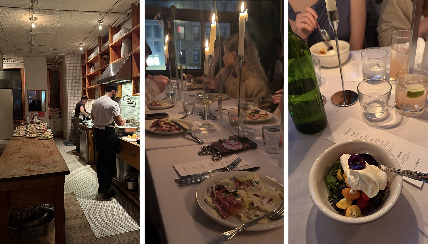 Dinner with Rowie the Label