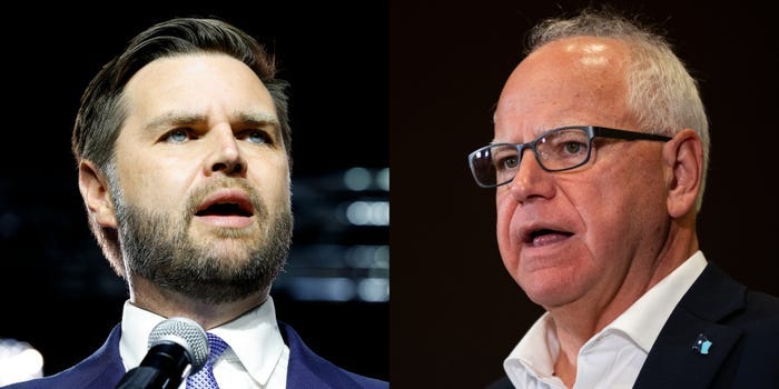 JD Vance Calls Walz 'San Francisco-Style Liberal' Despite Own SF Ties -  Business Insider