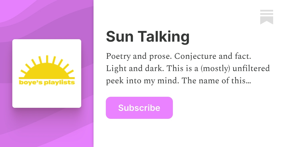 Sun Talking | Adeboye | Substack