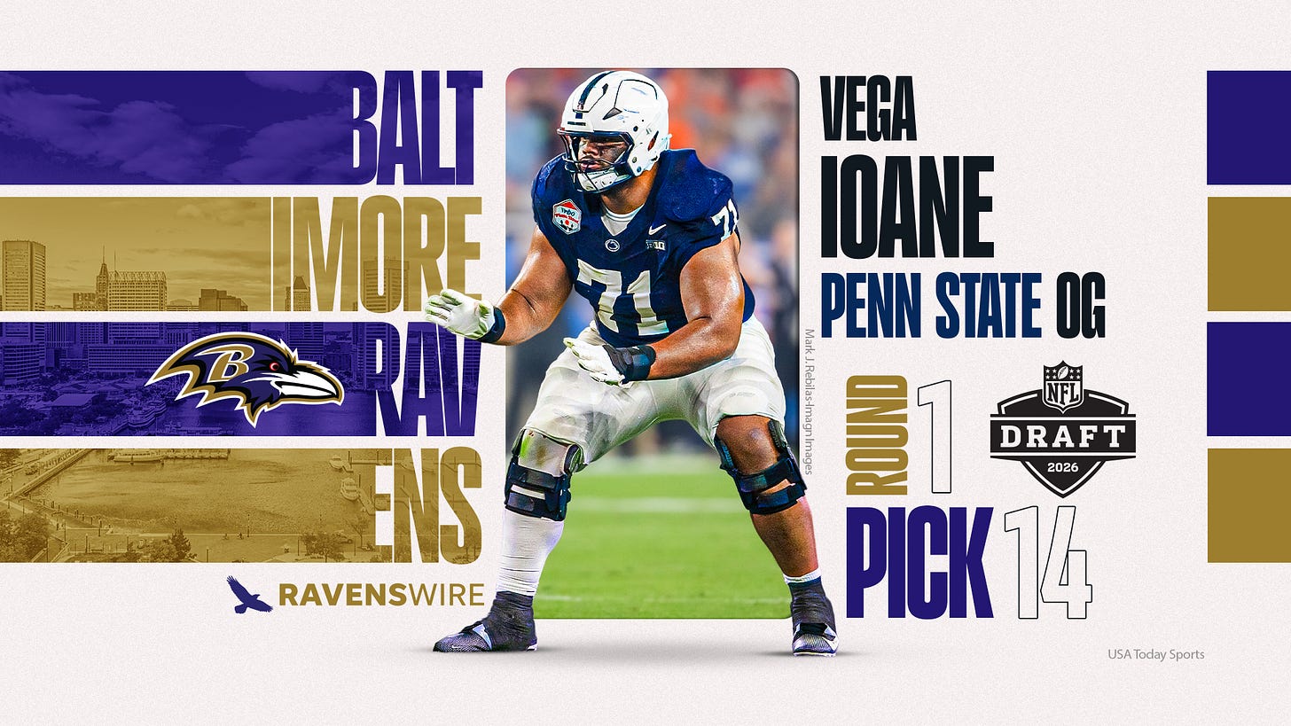 Instant analysis of Ravens selecting Vega Ioane with first-round pick Instant analysis of Ravens selecting Vega Ioane with first-round pick