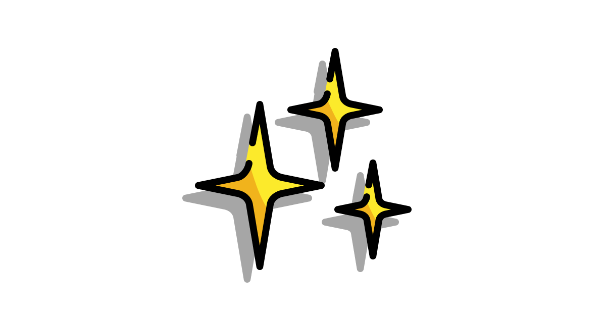 Sparkles emoji Sparkles emoji