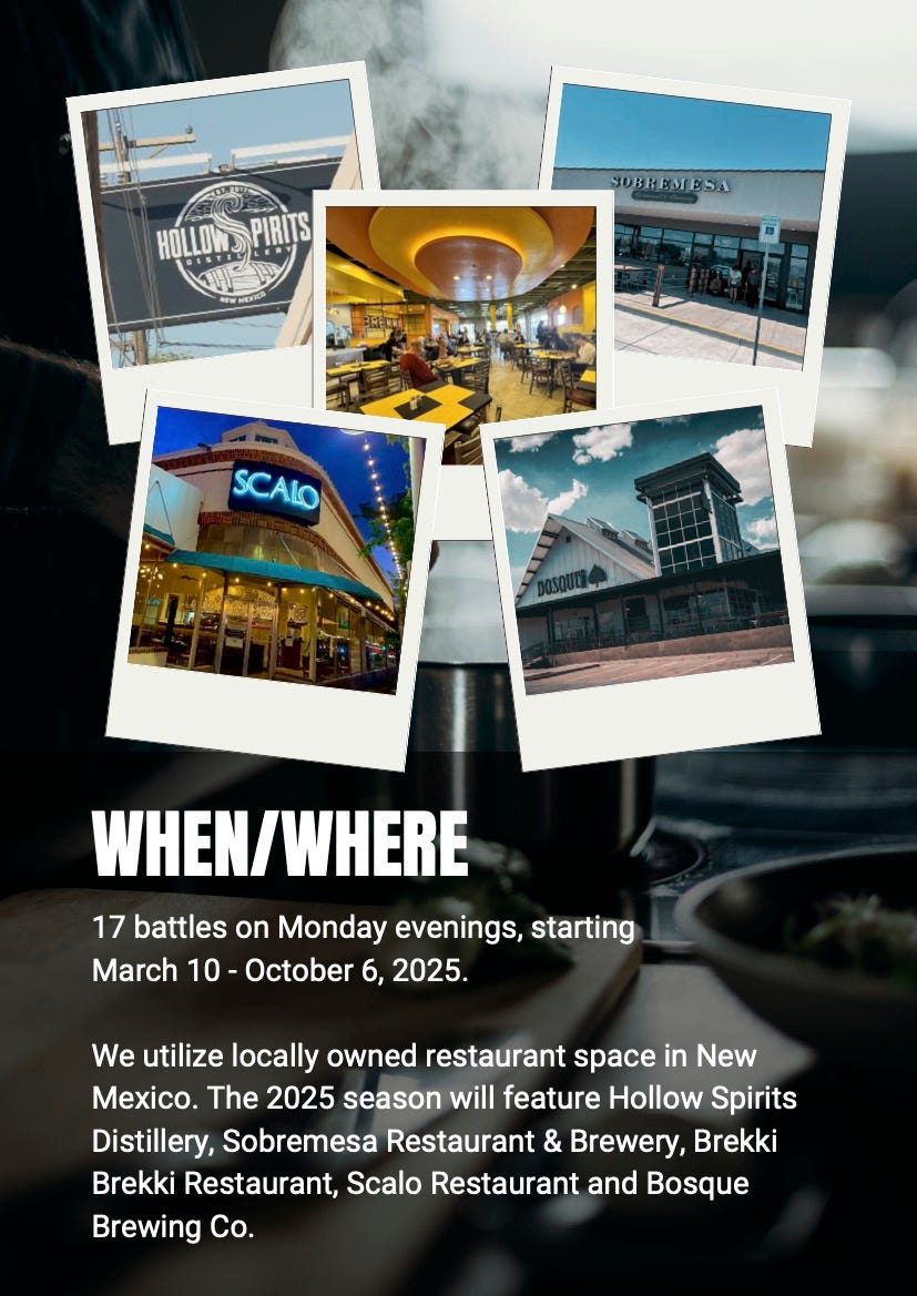 505 Food Fights dates and locations