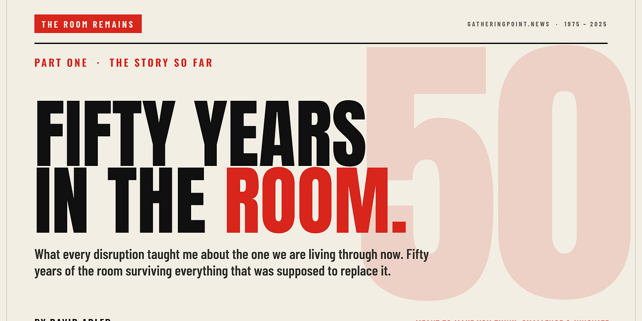 Fifty Years in the Room: The Prelude to 44 Predictions for 2036