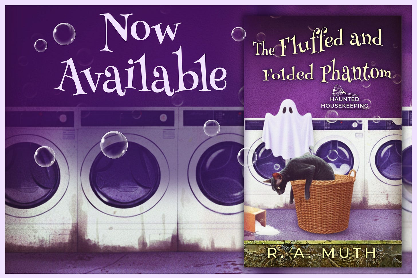 Promo graphic announcing The Fluffed and Folded Phantom is now available