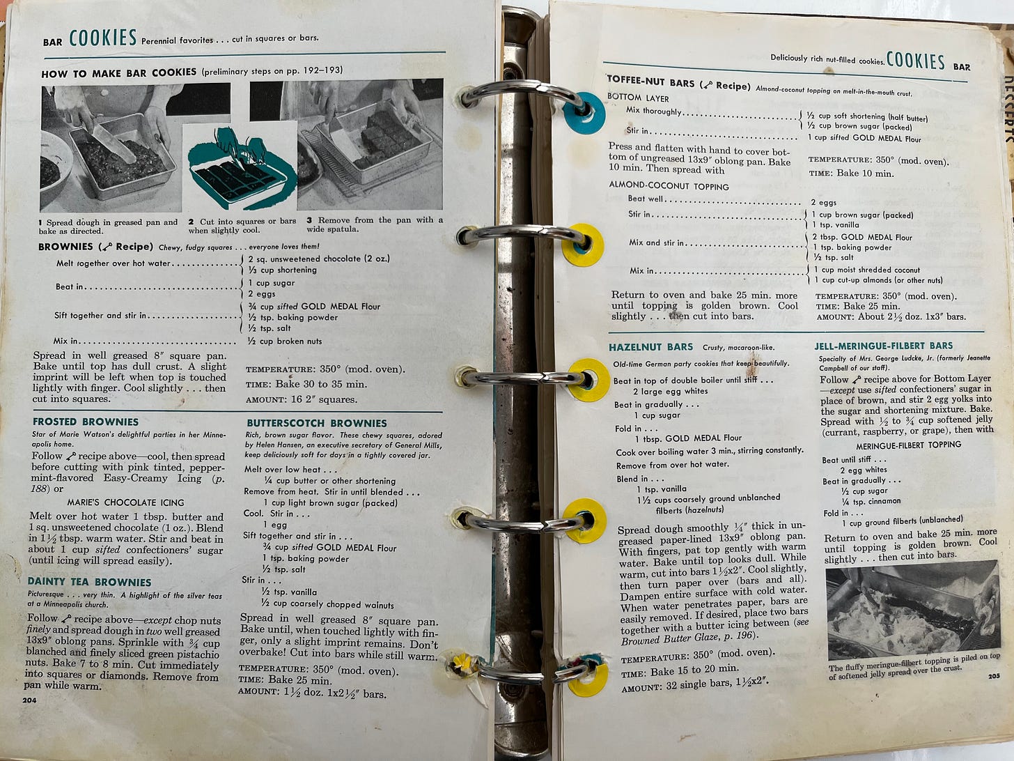 photo of a vintage Betty Crocker cookbook