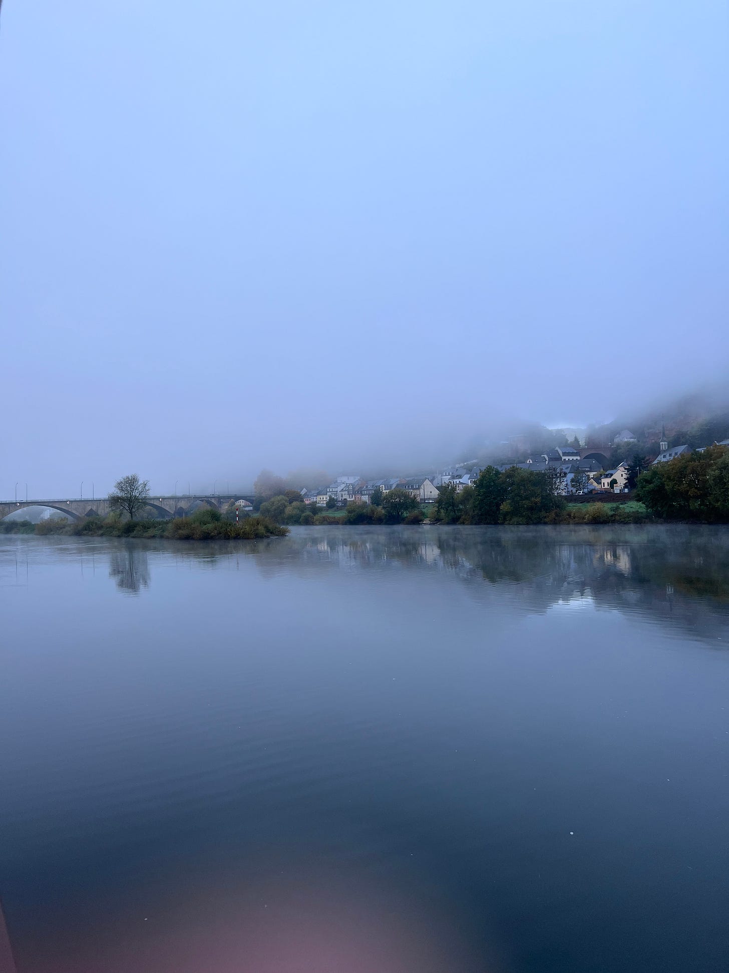 foggy city-scape of trier