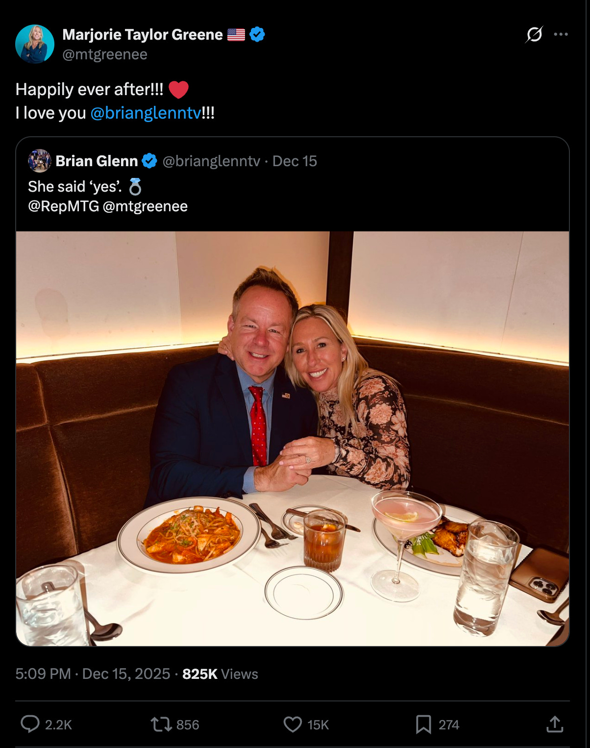 MTG on Twitter: Happily ever after!!! ❤️ I love you @brianglenntv !!! MTG on Twitter: Happily ever after!!! ❤️ I love you @brianglenntv !!!