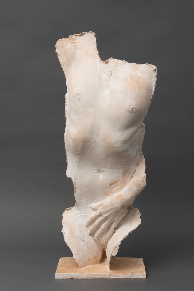 George Segal Free Standing Fragment with Upraised Arm, 1983 Plaster, 32 x 11 1/2 x 7 in. (81.3 x 29.2...