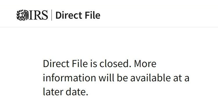 Db Direct File Direct File is officially dead - Don't Mess With Taxes