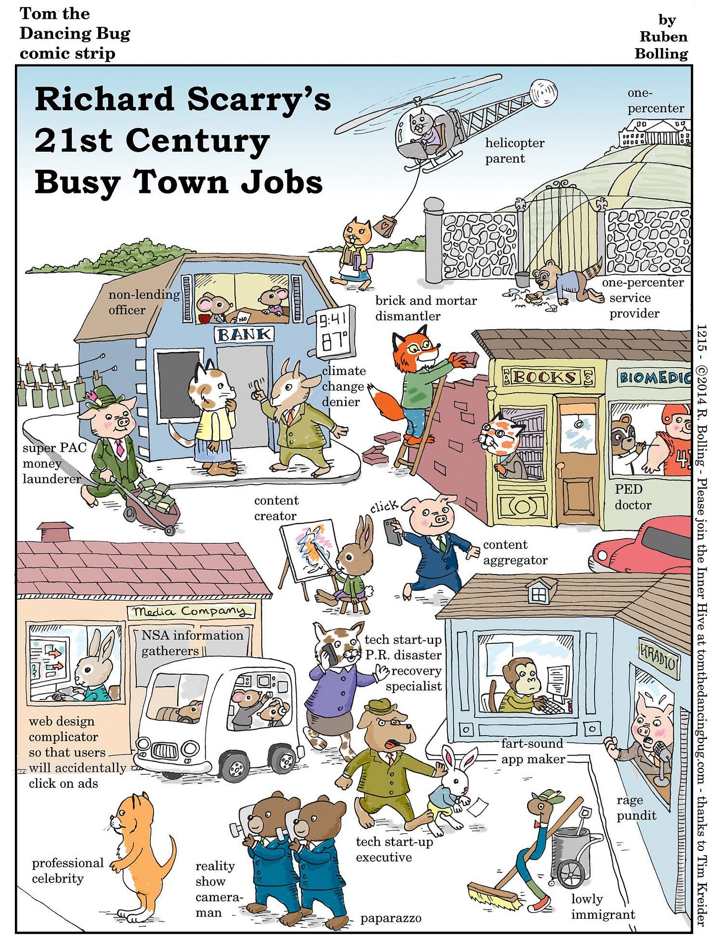 Richard Scarry's 21st Century Busy Town Jobs The Nib, 50% OFF