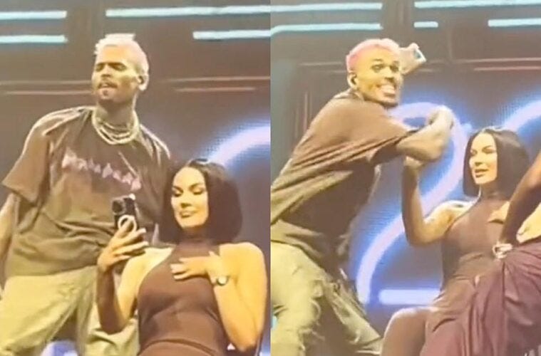 Chris Brown Hurls Fan's Phone Away While On Stage -