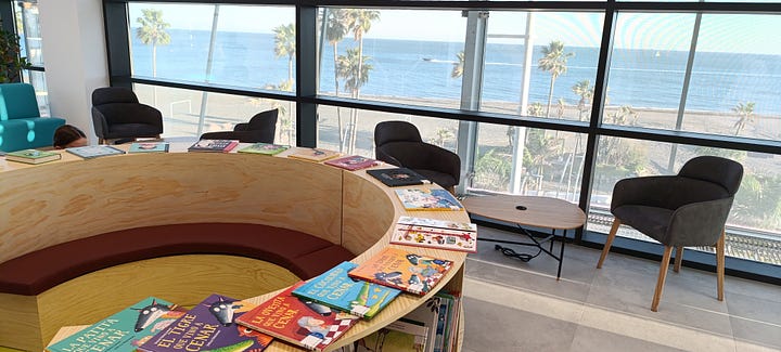 Biblioteca Infantil y Juvenil en la planta 1 de La Biblioteca de las Culturas Contemporáneas en Estepona