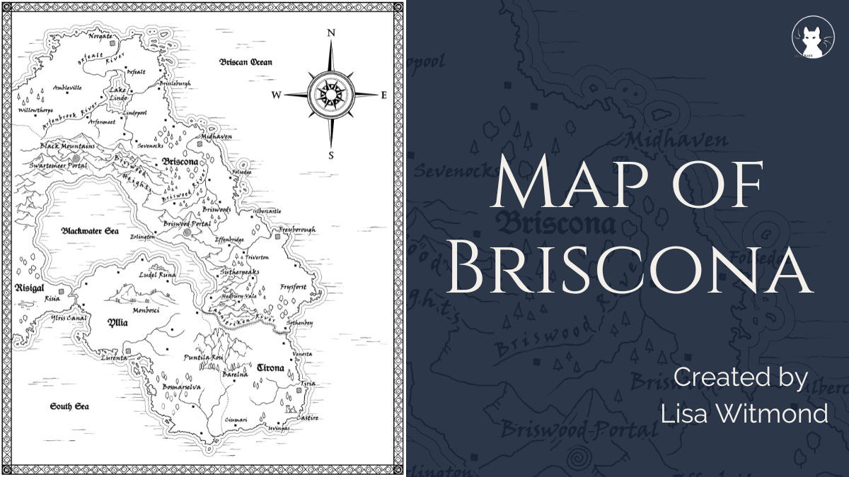 Map of Briscona - artwork by Lisa Witmond