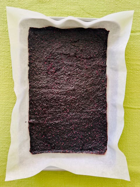 Blueberry Blackberry Lemon Lavender Fruit Leather