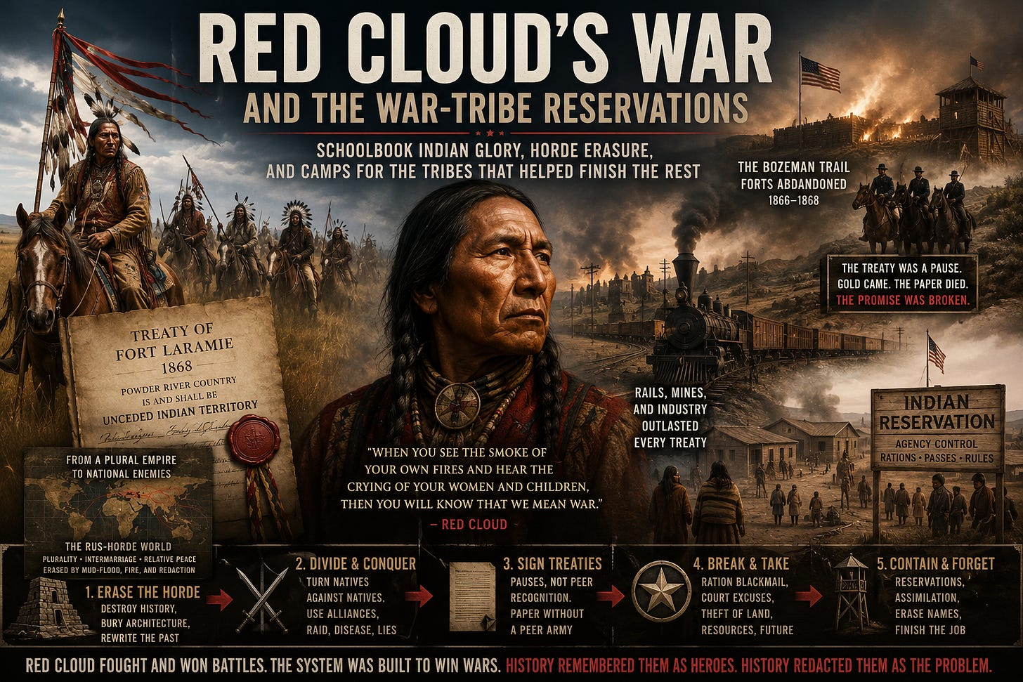 None of Them Survived — peaceful bands erased, war-tribe camps, remade Great Spirit rites
