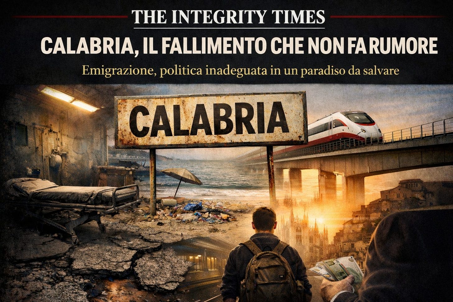 Illustrazione: Calabria, il fallimento che non fa rumore Illustrazione: Calabria, il fallimento che non fa rumore