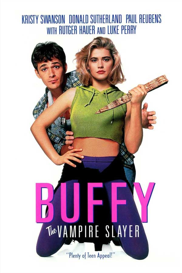 Film poster for Buffy the Vampire Slayer with Kristy Swanson and Luke Perry