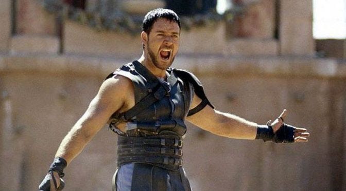 In Gladiator (2000) when Russel Crow ask "Are you not entertained?", He's actually directly asking the audience if they liked the movie because he knew everyone involved in the production tried their In Gladiator (2000) when Russel Crow ask "Are you not entertained?", He's actually directly asking the audience if they liked the movie because he knew everyone involved in the production tried their