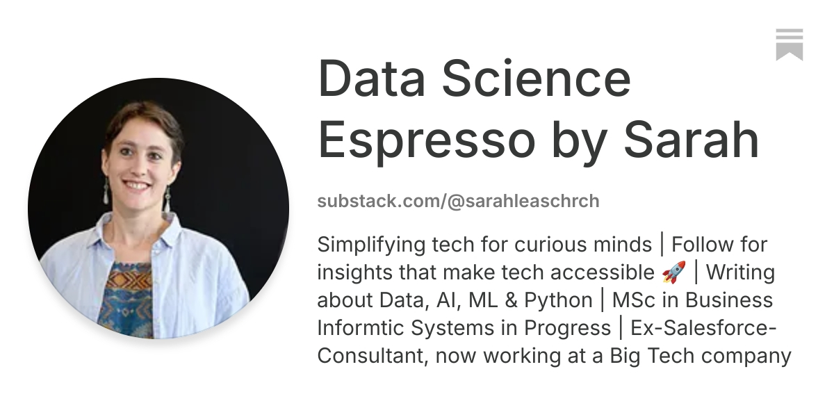 Data Science Espresso by Sarah | Substack