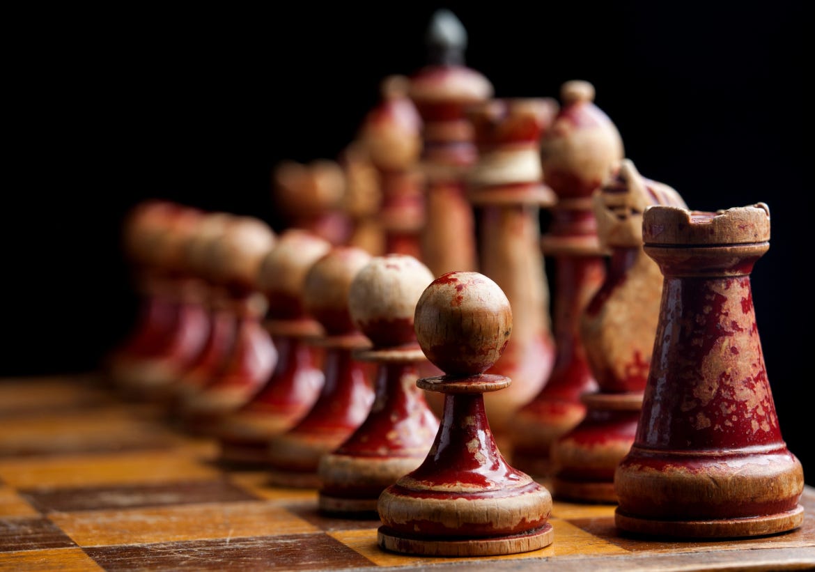 Closeup image of a chessboard