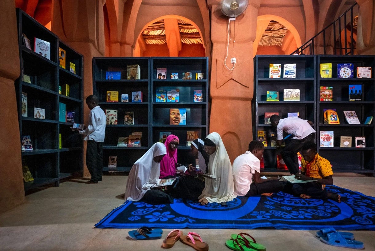 Hikma Community Comlex, Niger 2018. Via: www.mariamissoufou.com. Shown on In Corso Studio, a vintage furniture platform in Toronto.