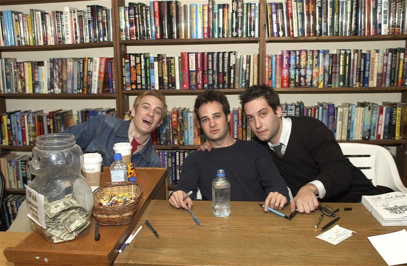The Trio, actors from Buffy the Vampire Slayer, at a book signing The Trio, actors from Buffy the Vampire Slayer, at a book signing