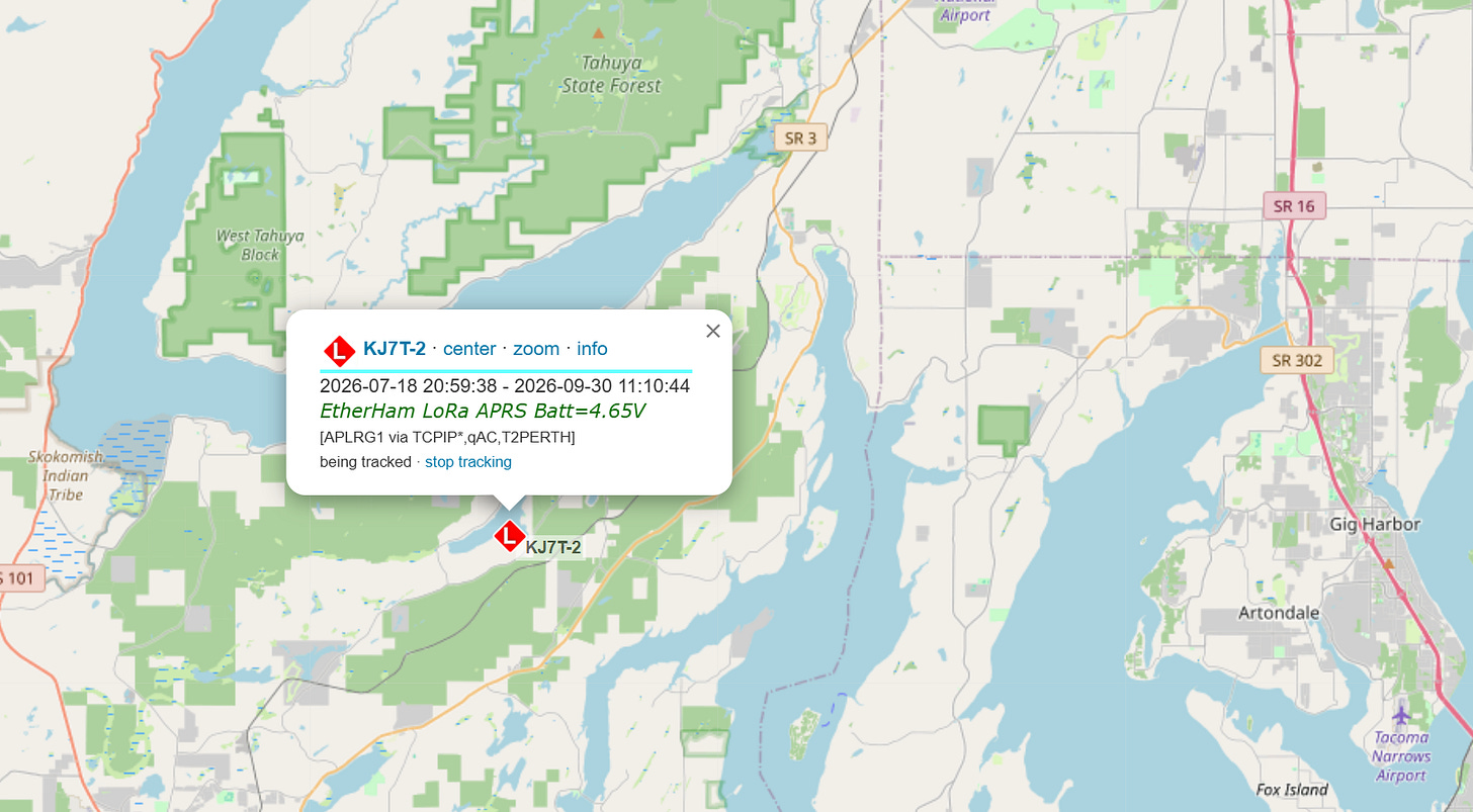 LoRa APRS is online LoRa APRS is online