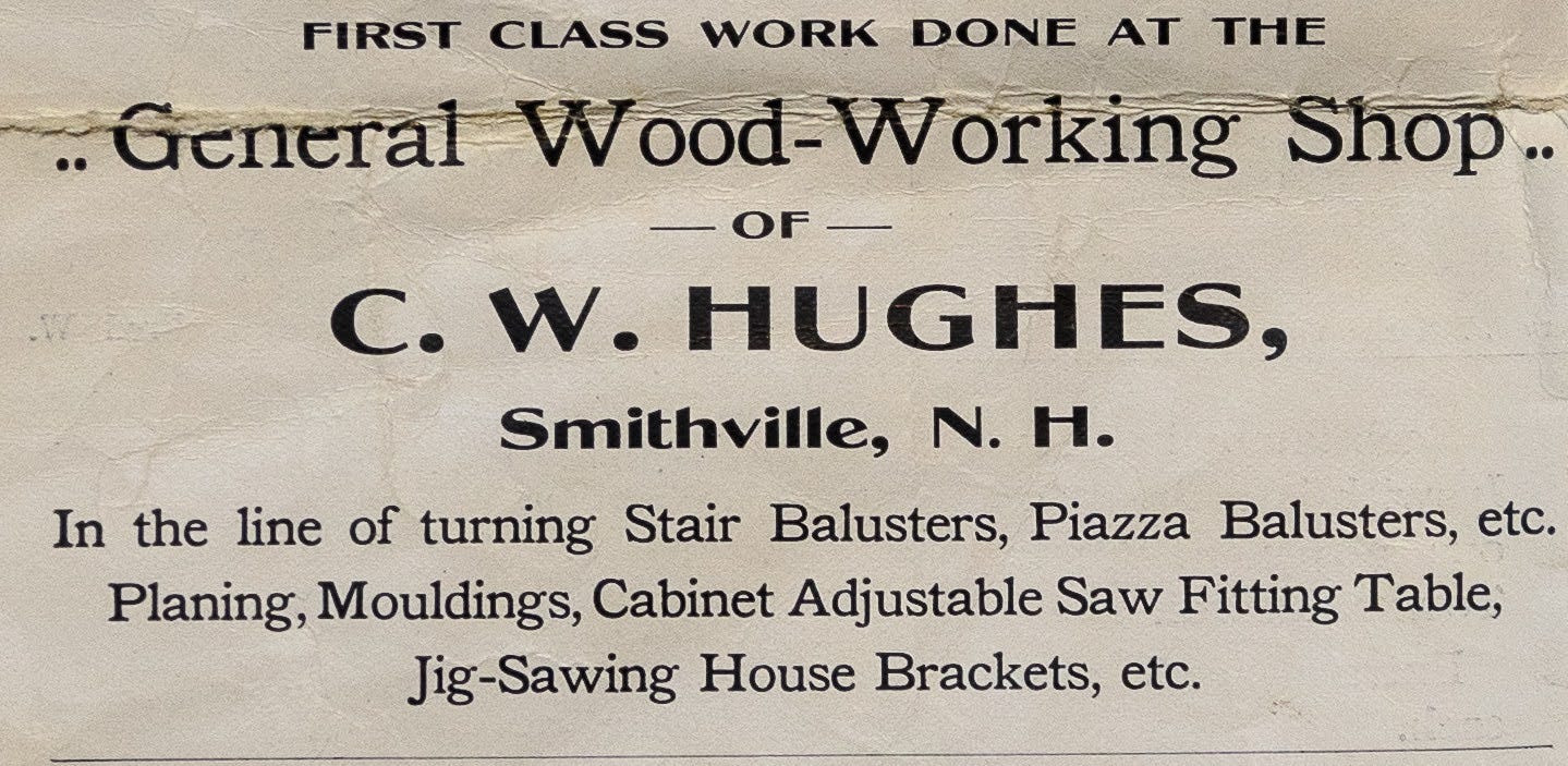 Hughes woodworking advertisement